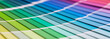 Leinwandbild Motiv Open Pantone sample colors catalogue.