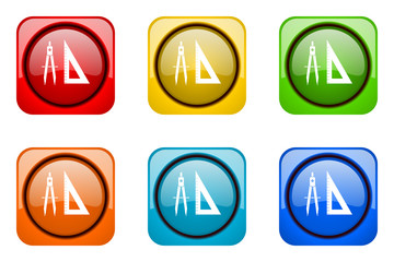 Poster - Modern design colorful web icon set.. Mobile app buttons.