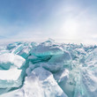 Hummocks of of lake baikal ice in a square format instagram