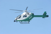 German Police Helicopter In Activity