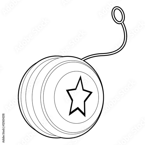 Coloring Book Outlined Yo yo - Buy this stock vector and ...