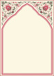 Traditional arabic floral frame