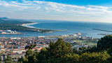 Fototapeta Krajobraz - Aerial view on the center of Viana do Castelo