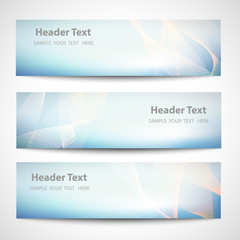 Wall Mural - Abstract header blue wave white vector design