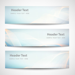 Wall Mural - Abstract header blue wave white vector design