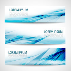 Wall Mural - Abstract header blue wave white vector design