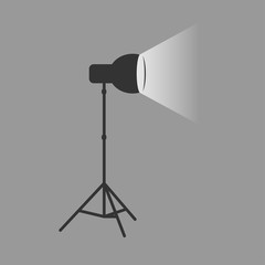 Wall Mural - vector photographer studio lighting equipment icon 