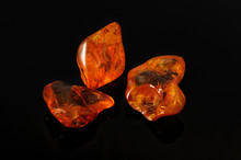 Bright, Fiery Orange Amber Stones