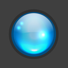 Poster - Glossy circle button for your design