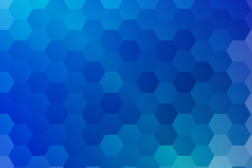 hexagons on a blue background. geometric pattern with gradient. vector