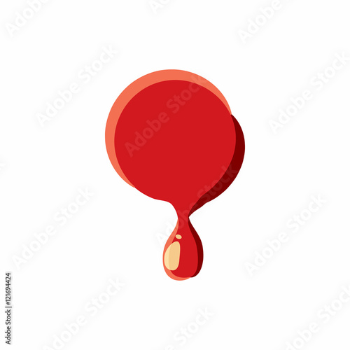 Fotografie, Obraz Dot punctuation mark isolated on white background
