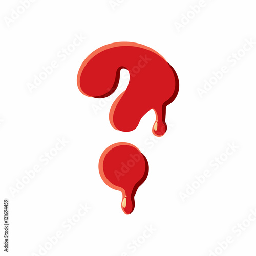 Fotografia, Obraz Interrogative sign isolated on white background
