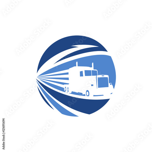 Truck Logistics Logo Vector Image Icon Stock Vector | Adobe Stock