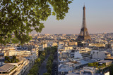 Fototapeta Paryż - Eiffel tower view from the arc de triomphe in Paris, France