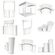 © newb1 - Trade show booth set. Floor Stands Collection.