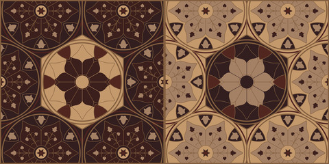 Arabesque Wooden Ornamental Chess Tiles