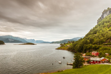 Beautiful Nature Hardangerfjord landscape Norway