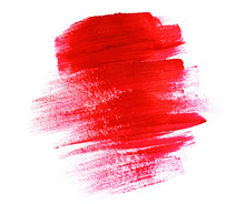 Acrylic Paint Red Brush Stroke