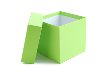 Green box isolated on a white