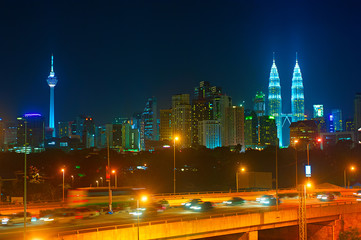 Sticker - Kuala Lumpur at night