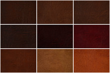 Leather Texture Set In Several Shades Of Brown