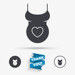 © blankstock - Pregnant woman shirt sign icon. Maternity symbol