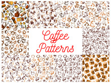 Coffee Seamless Pattern Backgrounds