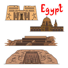 Sticker - Egypt historic landmarks and sightseeings