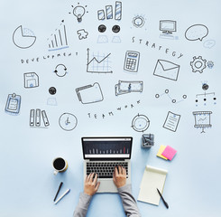 Wall Mural - marketing business corporation progress concept