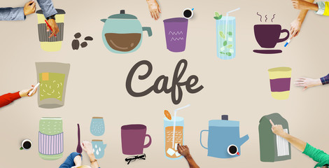 Sticker - Cafe Restaurent Small Business Bar Coffee Shop Concept