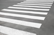 Zebra crossing on a road, close up