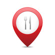 Map pointer restaurant icon