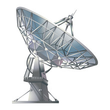 Satellite Dish , Vector Illustration