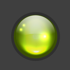 Poster - Glossy circle button for your design