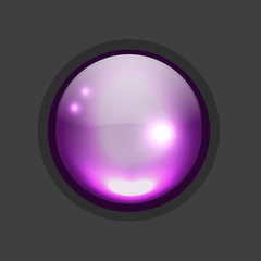Poster - Glossy circle button for your design