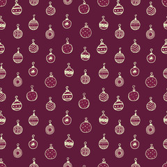 Seamless vector Christmas pattern.