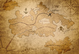 Fototapeta Mapy - pirate treasure map