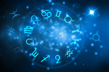 Wall Mural - horoscope wheel