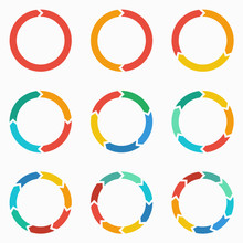 Circle Arrows For Infographic.