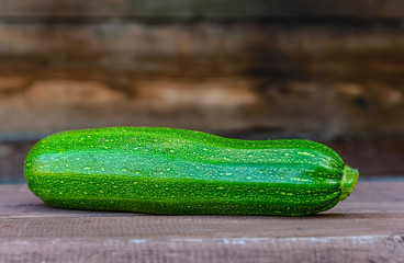 zucchini on wooden background