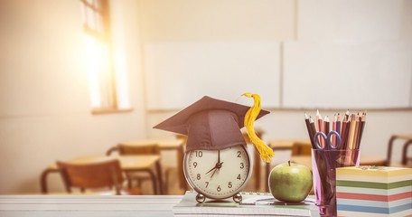 Poster - Composite image of mortar board