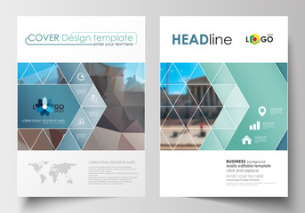 Wall Mural - business templates for brochure, magazine, flyer, booklet or annual report. cover design template, f