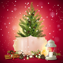 Poster - Christmas traditional greeting card