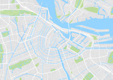 Fototapeta Mapy - Amsterdam colored vector map