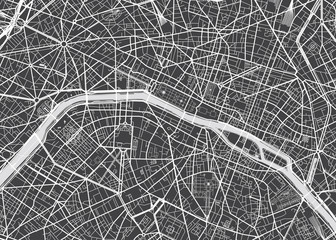  Vector detailed map Paris