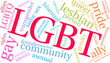 © arloo - LGBT Word Cloud on a white background.