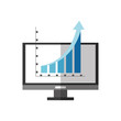 © Jemastock - flat design computer and graph chart icon vector illustration
