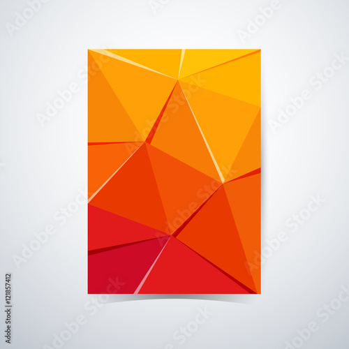 Abstract Polygonal Flyer Cover Graphic Design, Low poly style, A