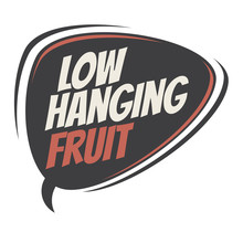 Low Hanging Fruit Retro Cartoon Balloon
