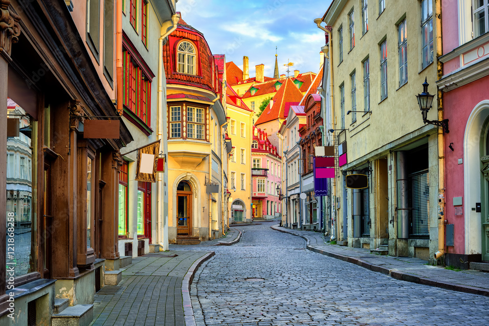 Obraz na płótnie Old town of Tallinn, Estonia w salonie
